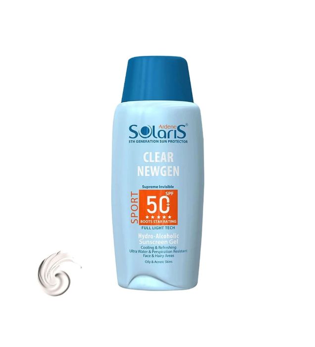 خرید کرم ضد آفتاب بی رنگ آردن سولاریس با SPF 50 مدل SPORT مناسب پوست چرب و مستعد جوش حجم 100 میلی لیتر قیمت روز
