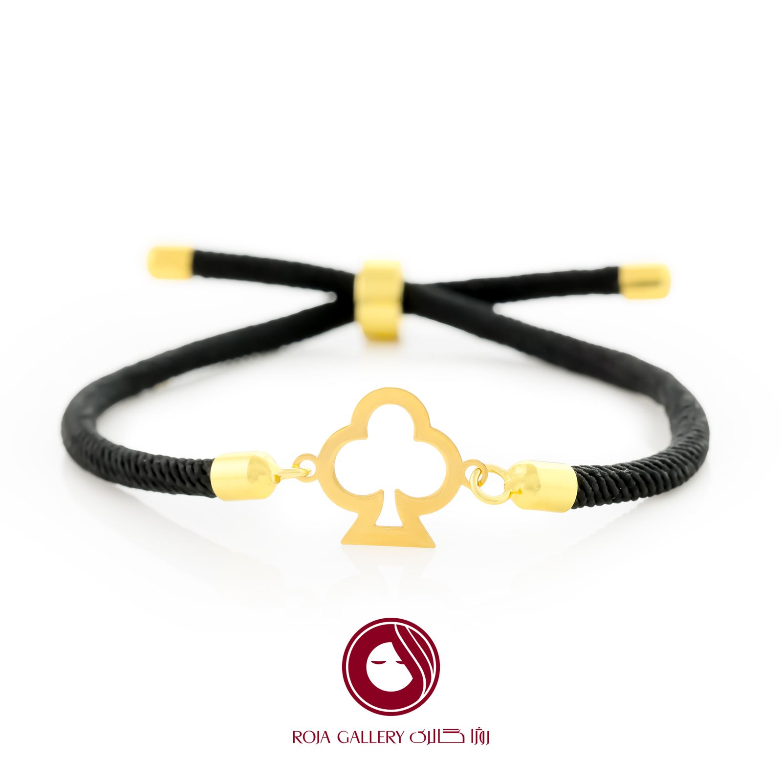 دستبند بند و طلا طرح برگ - کد CB - 83294
