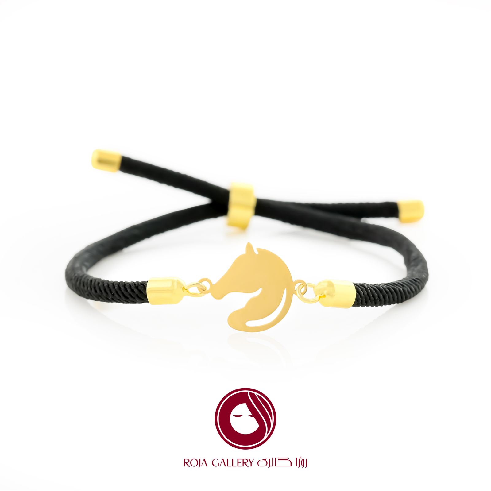 دستبند بند و طلا طرح اسب - کد CB - 83292