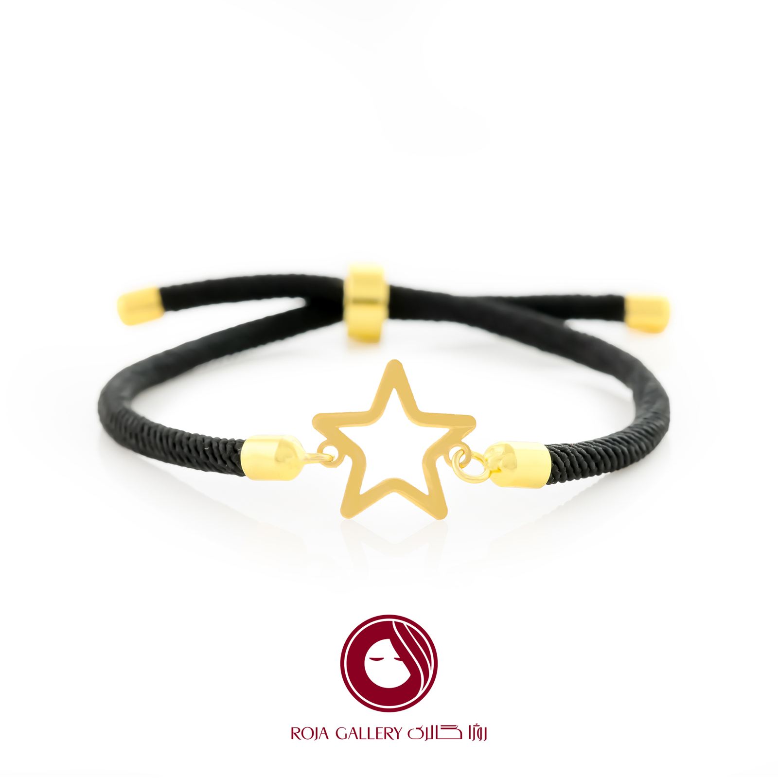 دستبند بند و طلا طرح ستاره - کد CB - 83291