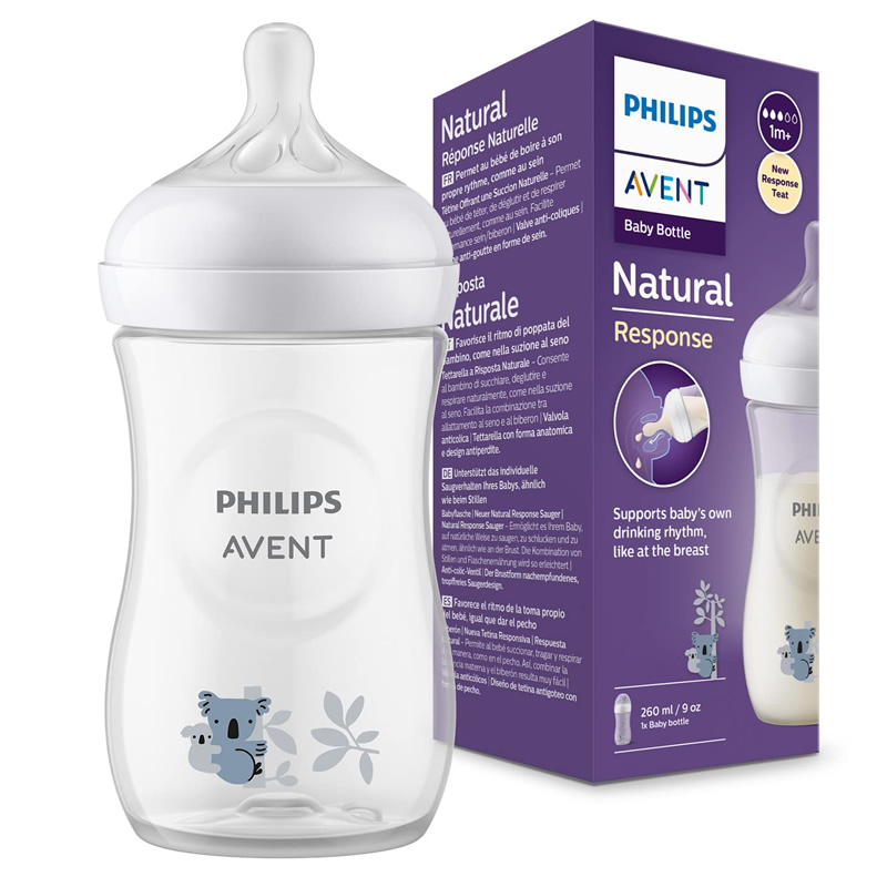 شیشه شیر 260 میل مدل Natural Response طرح کوالا اونت Avent