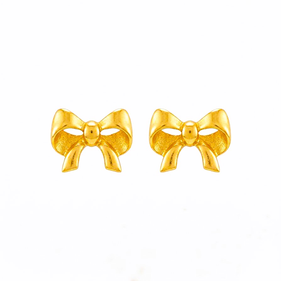 گوشواره طلا 18 عیار طرح پاپیون