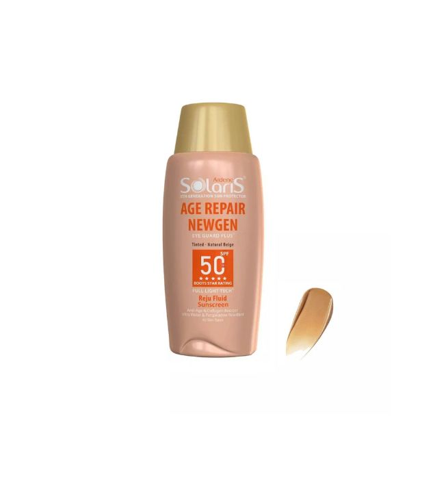 خرید کرم ضد آفتاب رنگی آردن سولاریس مدل Age Repair Newgen با SPF 50 مناسب انواع پوست بژ روشن حجم 75 میلی لیتر قیمت روز