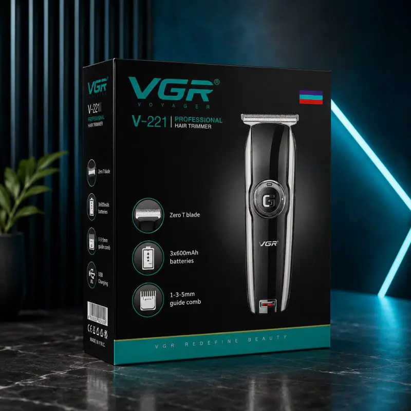 ماشین اصلاح موی سر و صورت شارژی وی جی ار مدل V-221