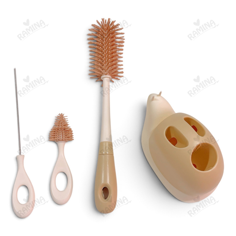 ست شیشه شور کودک 4 تکه طرح حلزون Clever Tree