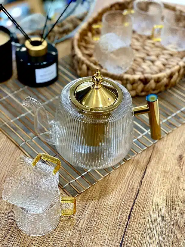 قوری پیرکس تراشدار وارداتی CH_134_4