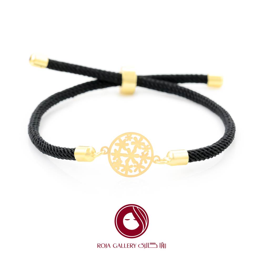 دستبند بند و طلا طرح گل- کد CB - 80893