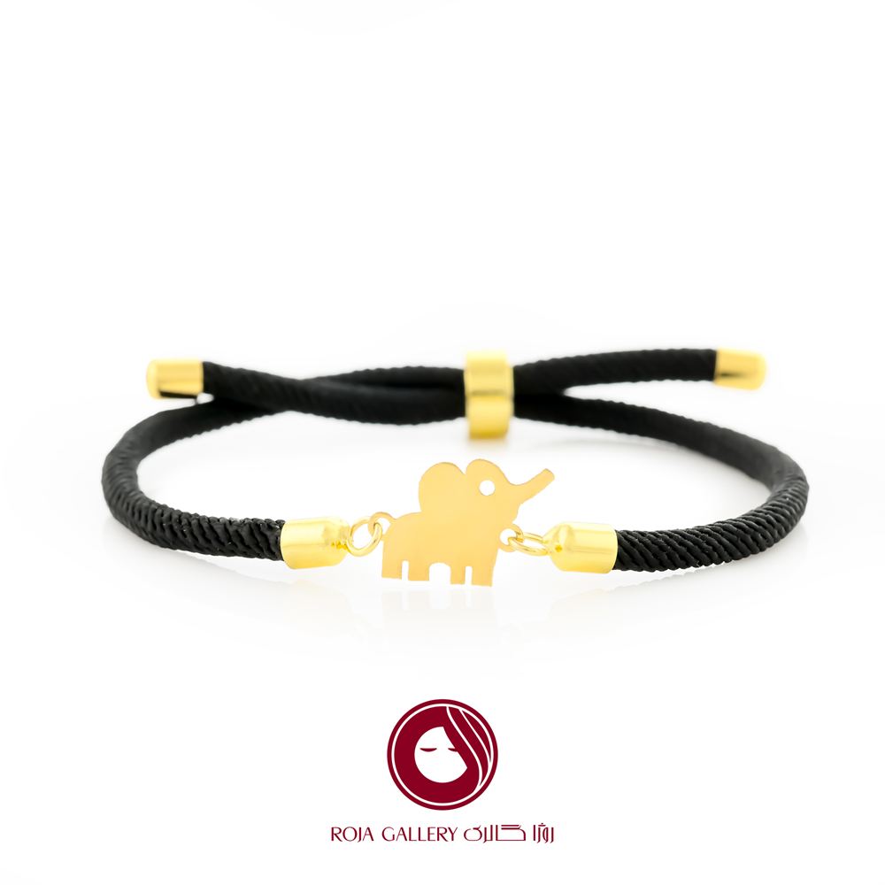 دستبند بند و طلا طرح فیل - کد CB - 83277