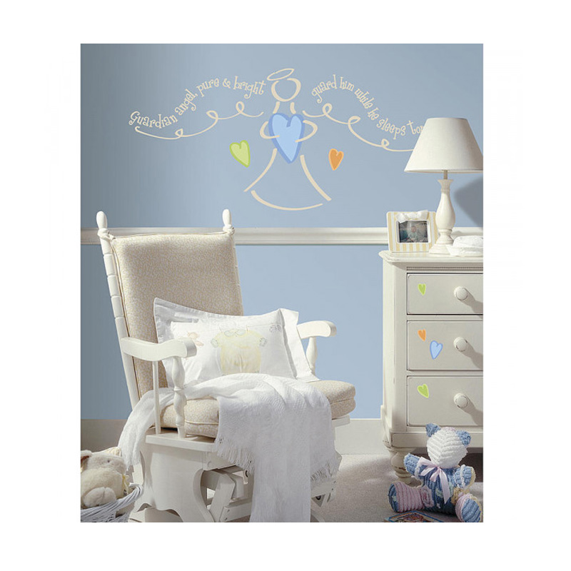 استیکر دیواری اتاق کودک 1893 طرح Guardian Angel-Boy روم میتس Room Mates