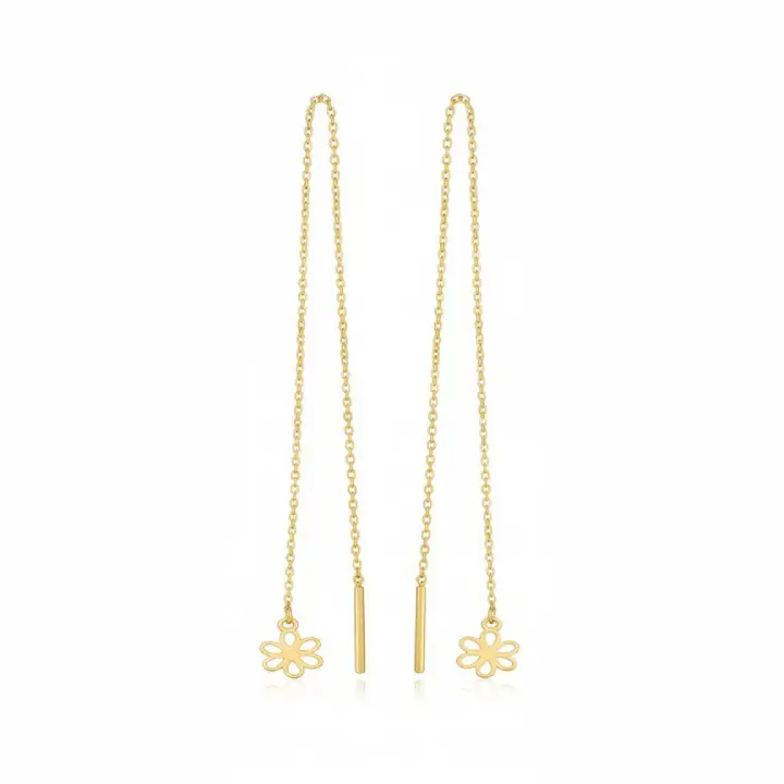 گوشواره بخیه طرح گل مدل ESG58