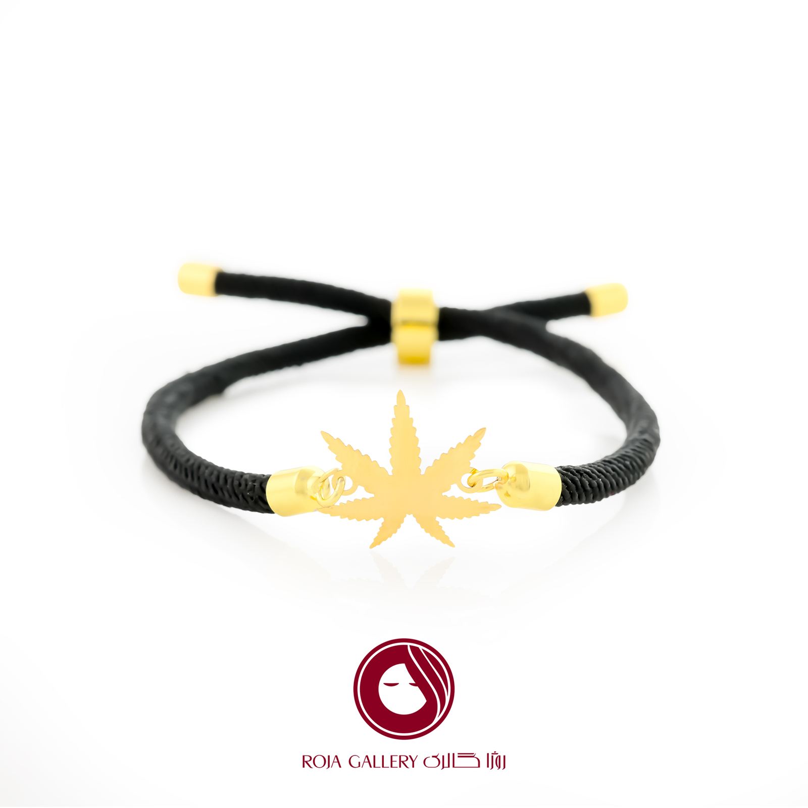 دستبند بند و طلا طرح برگ - کد CB - 83268