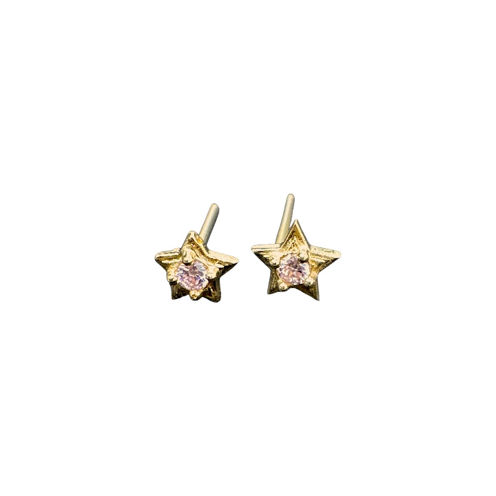 گوشواره طلا 18 عیار زنانه طرح ستاره مدل ESG7