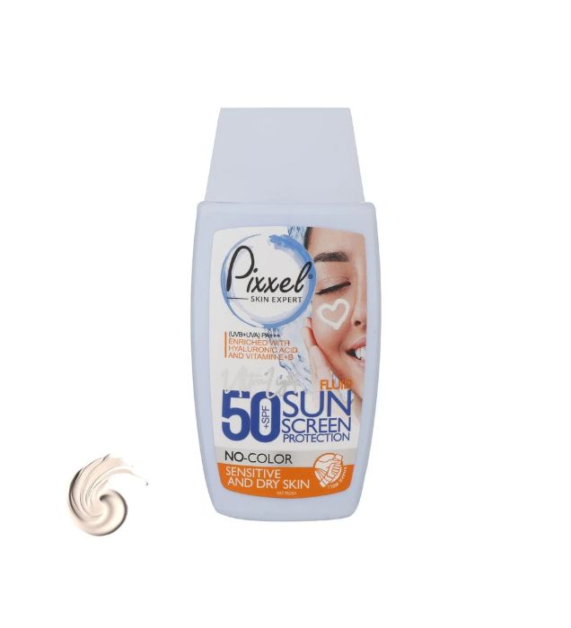 خرید کرم ضدآفتاب بی رنگ پیکسل با 50 SPF مدل Sensitive مناسب پوست‌های خشک و حساس 50 میلی‌لیتر قیمت روز
