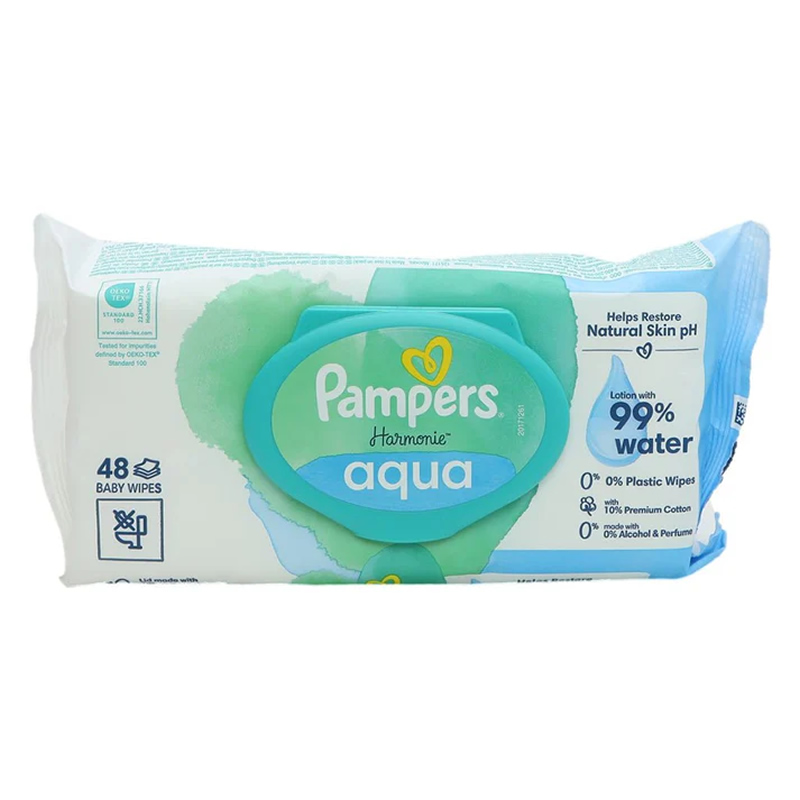 دستمال مرطوب کودک سری آکوا 48 عددی پریما پمپرز Prima Pampers