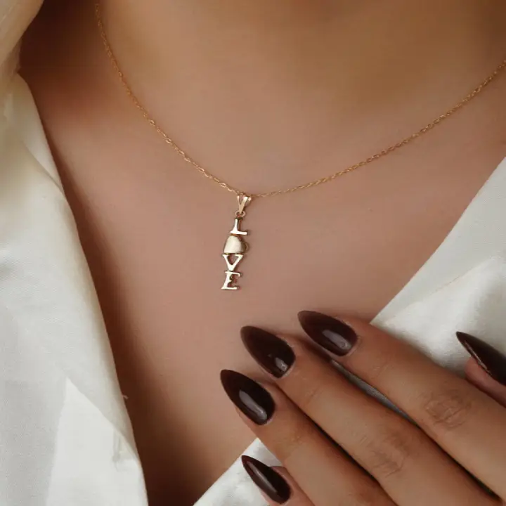 گردنبند love دوریکا با زنجیر متصل ۴۵ سانت