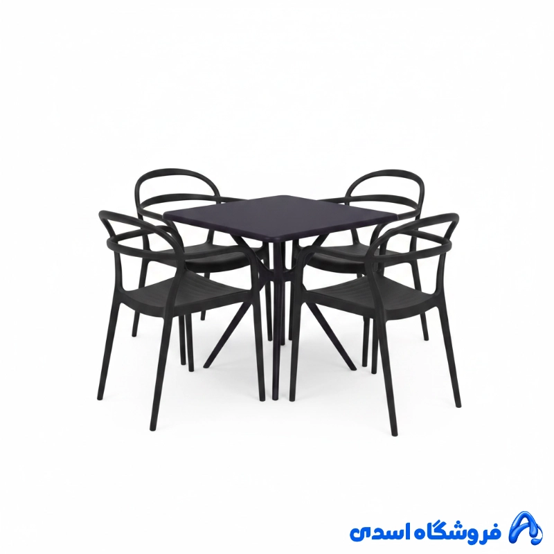 میز و صندلی 4 نفره پلیمری مدل تابان