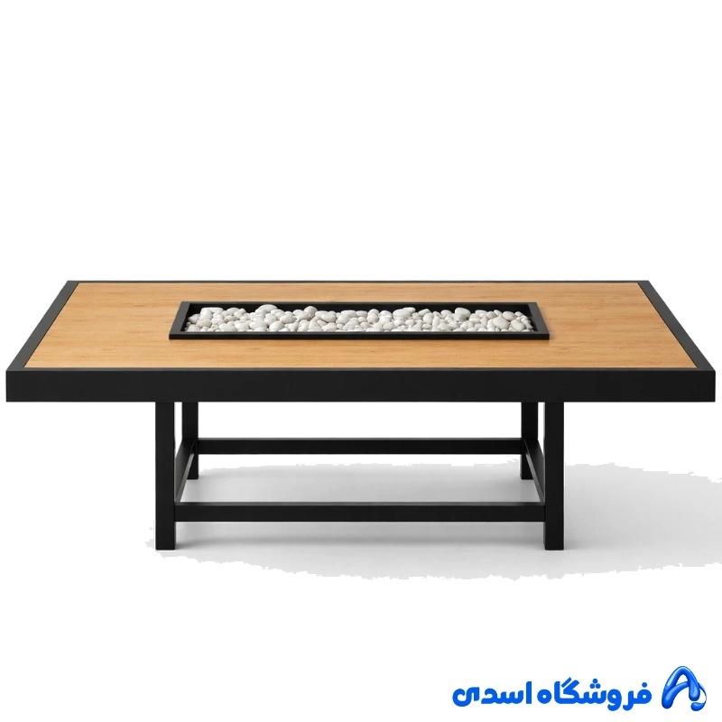 میز آتشدان مستطیل گازی مدل سدرا