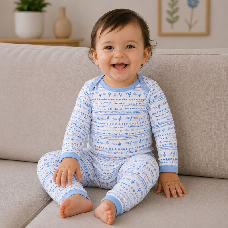 بادی بلند با شلوار پسرانه طرح دشت ماماز پاپاز Mamas Papas