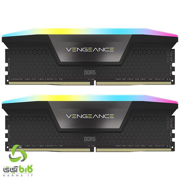 رم کورسیر VENGEANCE RGB DDR5 64GB (2x32GB) CL40 5200Mhz