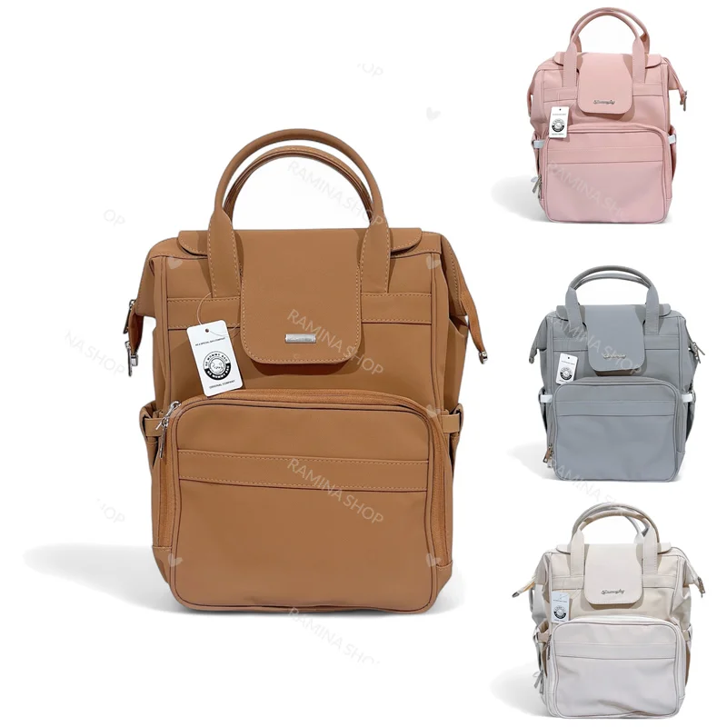 کوله پشتی لوازم کودک طرح چرم QZmommybag
