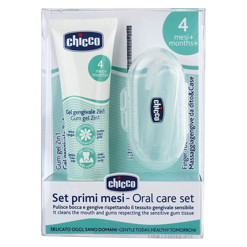 ست مسواک انگشتی و ژل شست و شوی لثه نوزاد چیکو Chicco