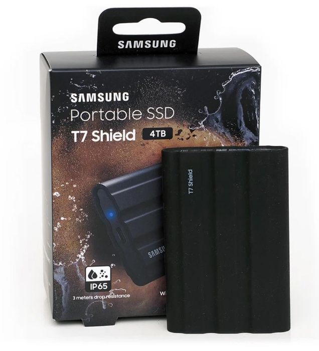 خرید هارد اس اس دی اکسترنال سامسونگ مدل T7 Shield ظرفیت 4 ترابایت قیمت روز