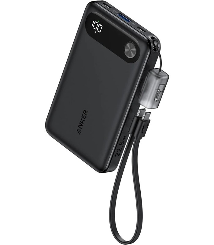 پاوربانک ۱۰۰۰۰ انکر مدل Anker Power Bank (10K, 22.5W) A1257 | رنگ مشکی