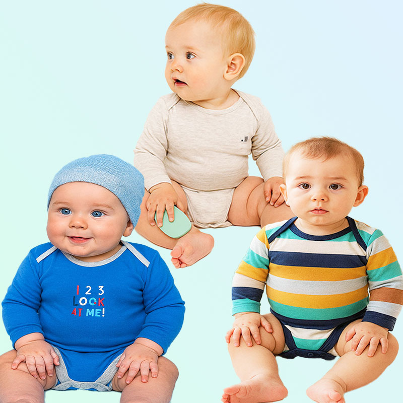 بادی بلند تکی پسرانه 0 تا 1 ماه ماماز پاپاز Mamas Papas