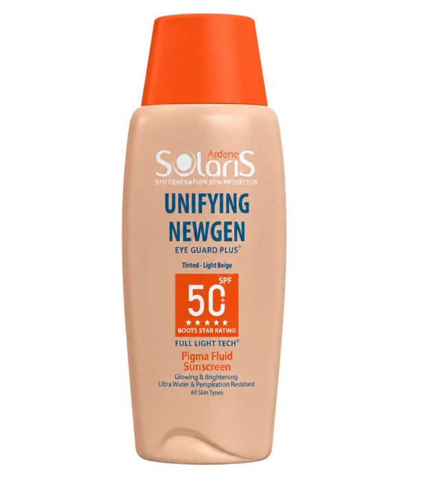 خرید کرم ضد آفتاب رنگی آردن سولاریس مدل Unifying Newgen با SPF 50 مناسب انواع پوست بژ طبیعی حجم 75 میلی لیتر قیمت روز