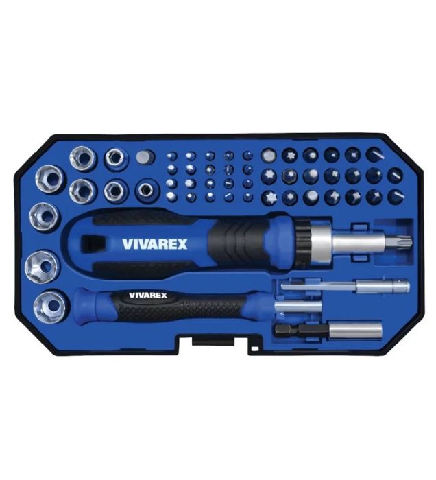 خرید پیچ گوشتی و بیت ویوارکس مجموعه 55 عددی مدل VR5565-SD قیمت روز