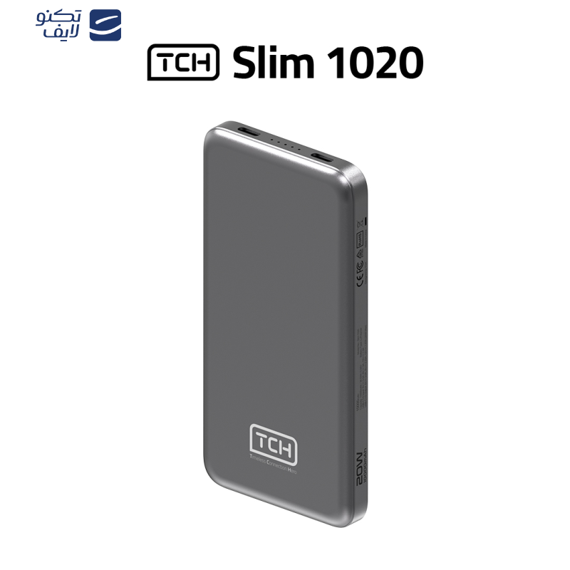 پاوربانک 20 وات تی سی اچ مدل Slim1020 ظرفیت 10000 میلی آمپر ساعت