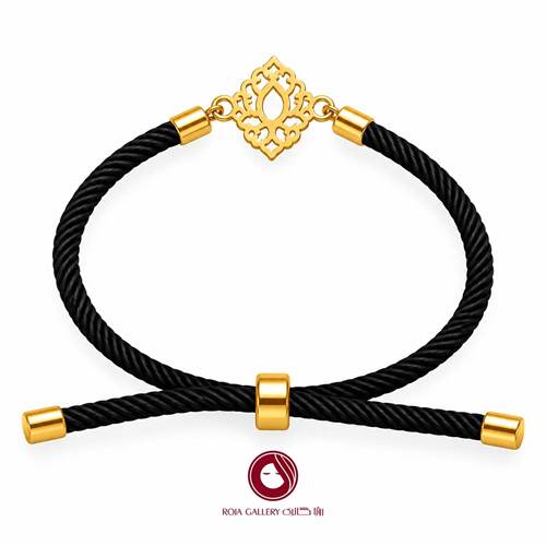 دستبند بند و طلا طرح اسلیمی - کد CB - 83252
