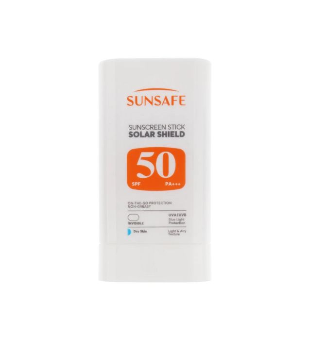 خرید کرم ضدآفتاب بی رنگ سان‌ سیف با 50 SPF مدل Solar Shield مناسب پوست خشک 20 میلی لیتر قیمت روز