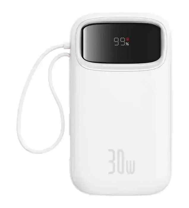 خرید پاوربانک 30W باسئوس مدل Qpow2 DualCable ظرفیت 10000 میلی آمپر ساعت قیمت روز