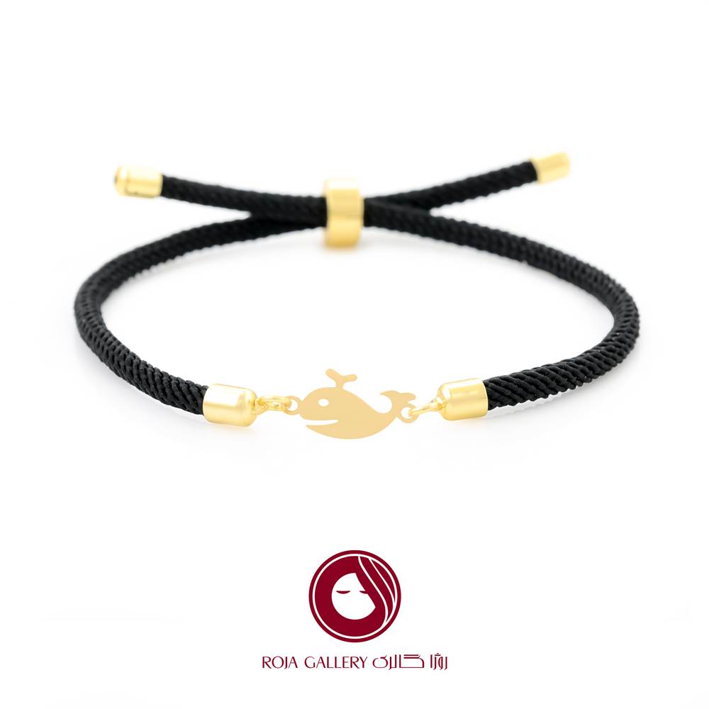 دستبند بند و طلا طرح نهنگ - کد CB - 83298