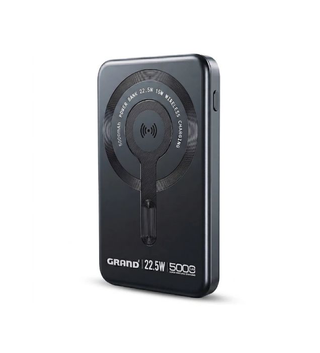 خرید پاوربانک 22.5W گرند اسکای مدل مگ سیف GPW-05 ظرفیت 5000 میلی آمپر ساعت قیمت روز
