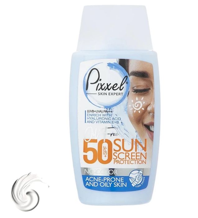 خرید کرم ضدآفتاب بی رنگ پیکسل با 50 SPF مناسب پوست جوشدار و چرب 50 میلی لیتر قیمت روز