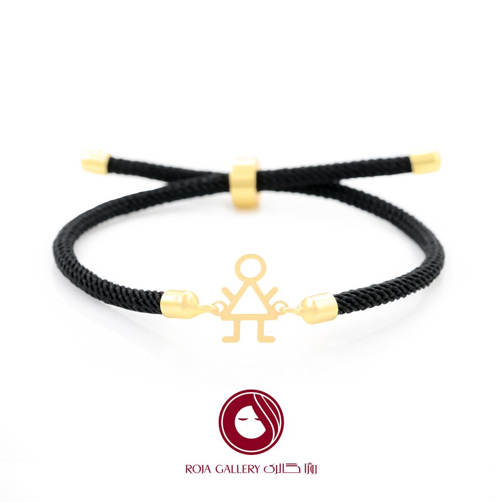 دستبند بند و طلا طرح دختر بچه - کد CB - 83283