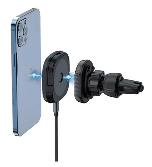 خرید پایه نگهدارنده گوشی داخل خودرو و شارژر 15W وایرلس بودی مدل WL3800XB قیمت روز