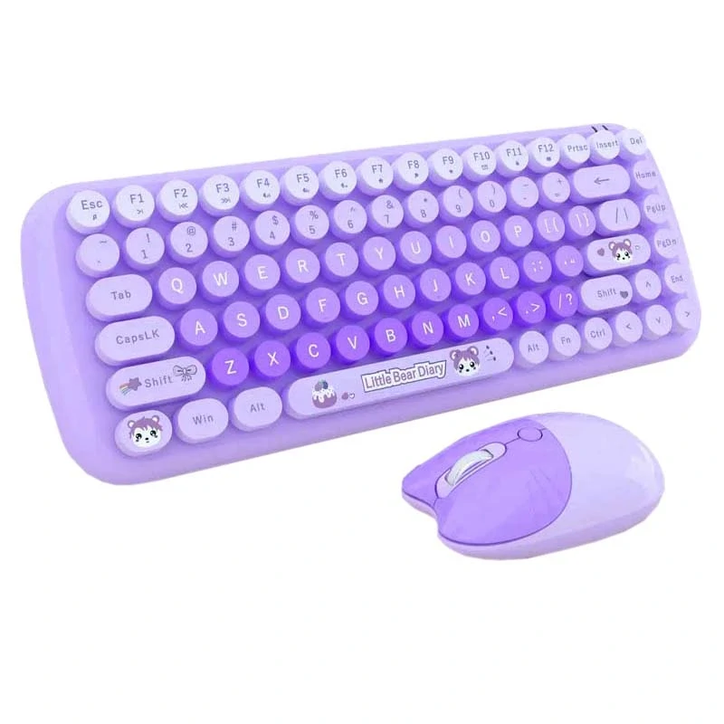 کیبورد و ماوس بی‌سیم مافی Candy Purple