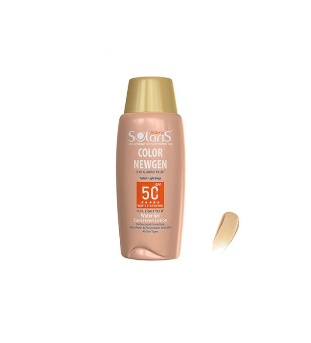 خرید کرم ضد آفتاب رنگی آردن سولاریس مدل Color Newgen با SPF 50 مناسب انواع پوست بژ روشن حجم 75 میلی لیتر قیمت روز