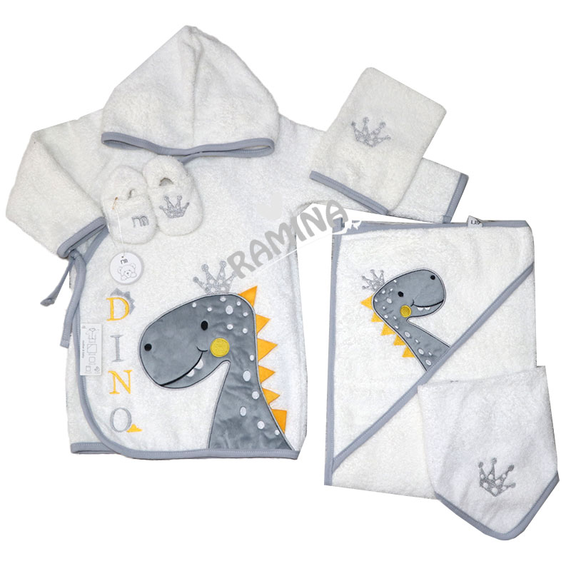 ست حوله نوزاد 5 تکه دخترانه طرح دایناسور پرنسس مادرکر Mothercare