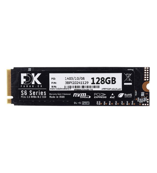 خرید هارد اینترنال اس اس دی فدک مدل S6 NVME M.2 ظرفیت 128 گیگابایت قیمت روز