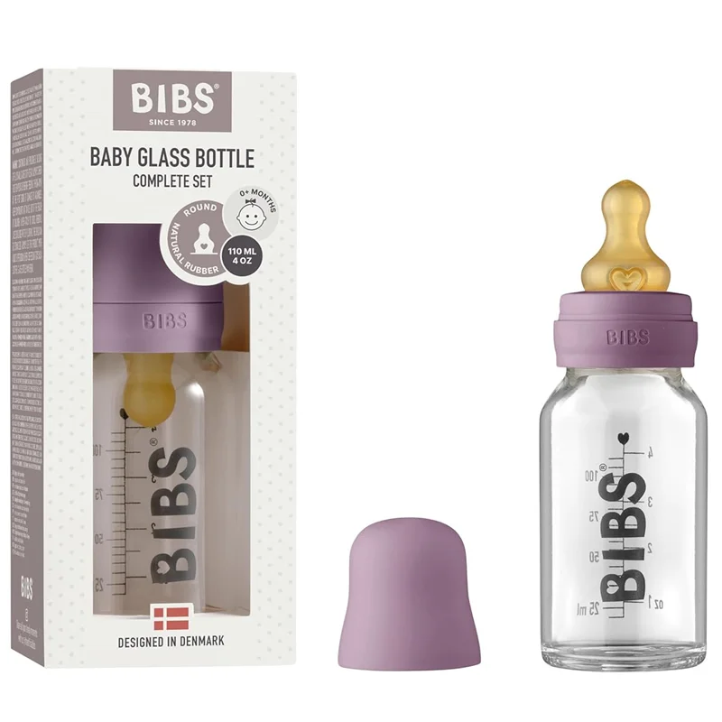 شیشه شیر پیرکس 110 میل آنتی کولیک رنگ بنفش بیبس Bibs
