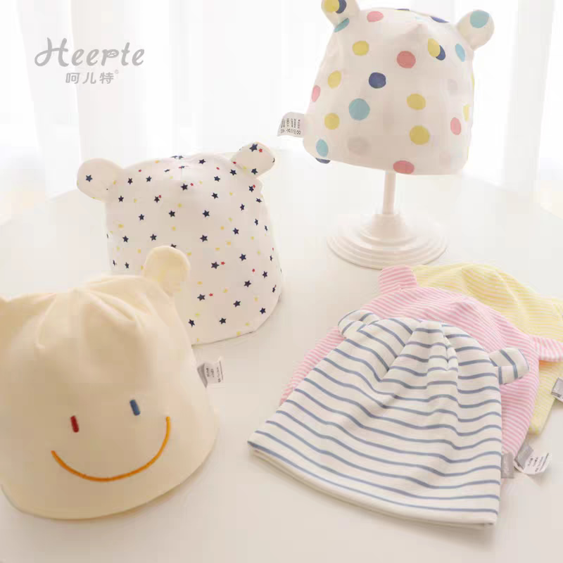 کلاه گرد نوزادی 0 تا 6 ماه طرح حیوانات Heerte