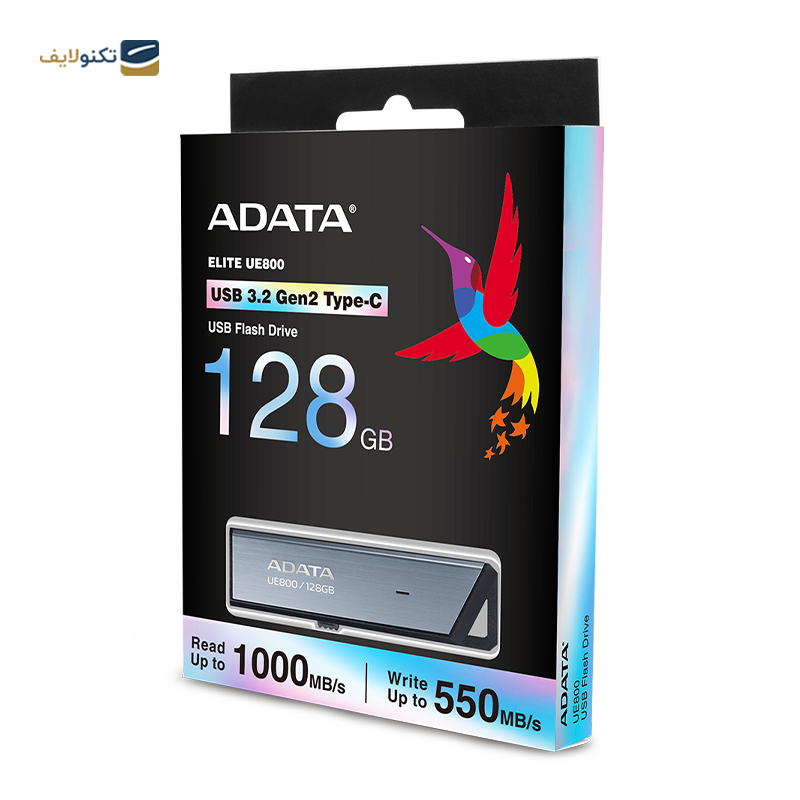 فلش مموری ای دیتا مدل UE800 USB 3.2 ظرفیت 128 گیگابایت
