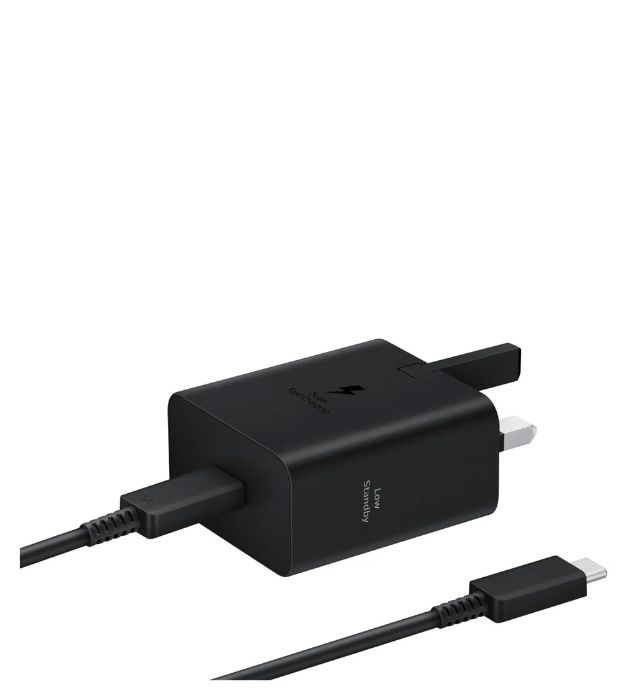 خرید شارژر دیواری سامسونگ 45 وات سه پین مدل T4511 Low Standby به همراه کابل شارژ Type-C به طول 1.8 متر قیمت روز