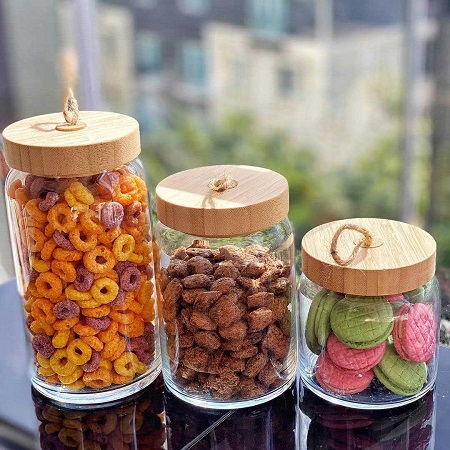 بانکه حبوبات درب چوبی مدل Woody پاشاباغچه - متوسط