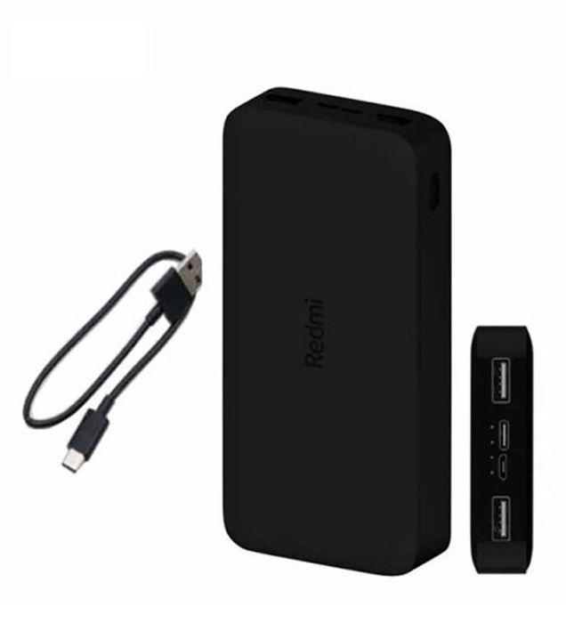 خرید پاوربانک شیائومی مدل Redmi ظرفیت 20000 میلی آمپر ساعت به همراه کابل تبدیل USB به microUSB قیمت روز