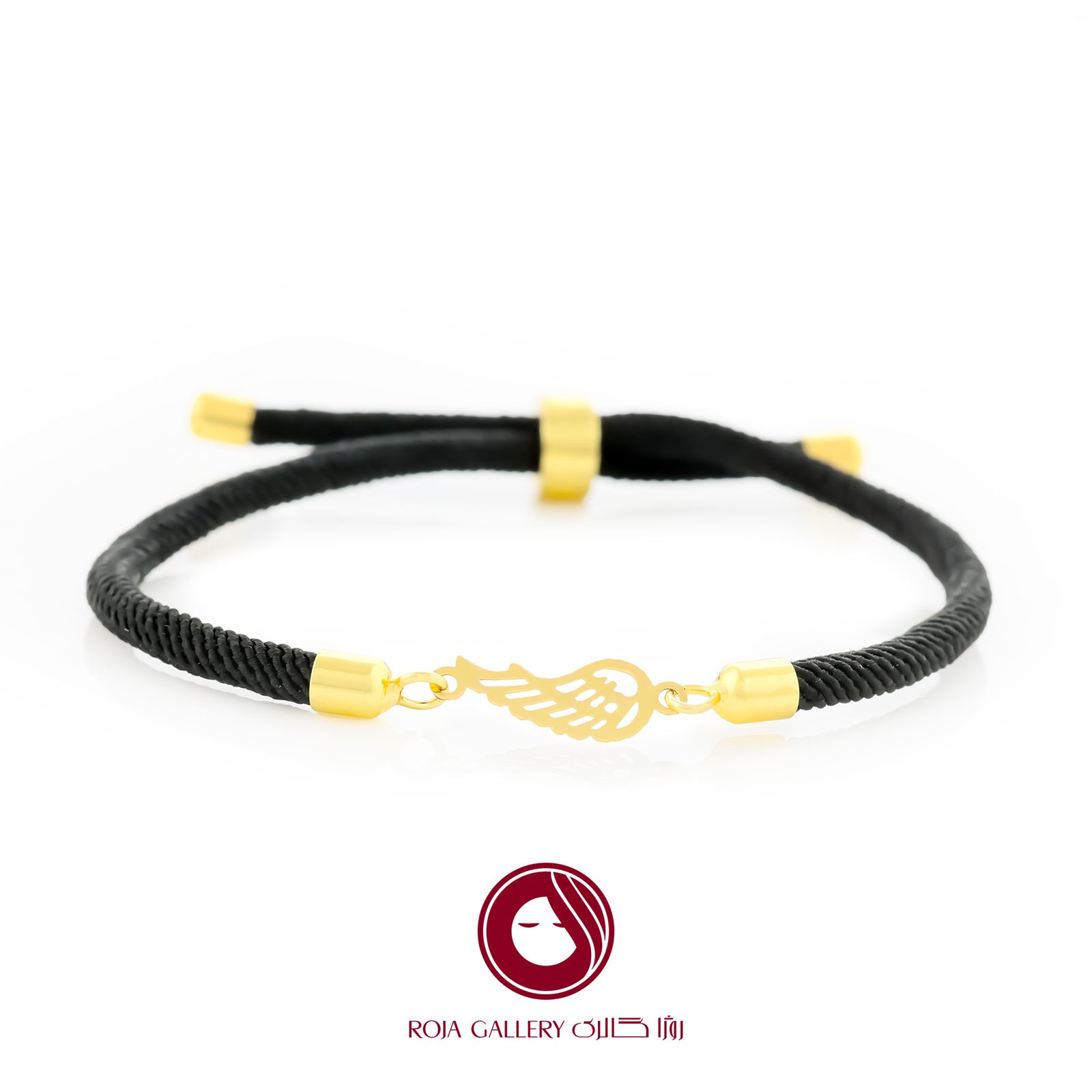 دستبند بند و طلا طرح بال - کد CB - 83307